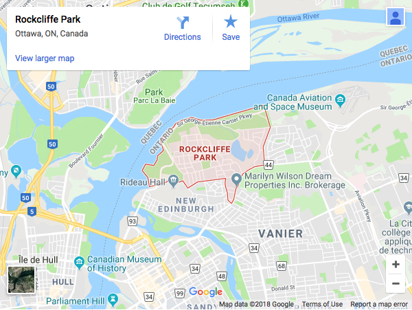 Rockcliffe park map